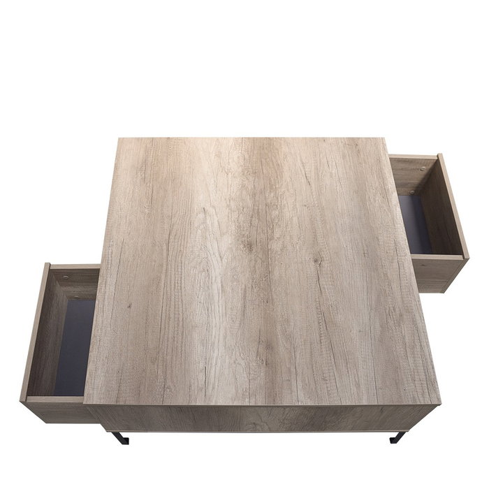 Hanah Home Mesa de Centro Topo con Estante de Almacenamiento